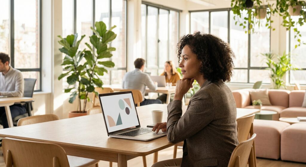 Cláusula de confidencialidade no contrato de trabalho: Guia - ilustração de gestor de RH auditando contrato trabalhista