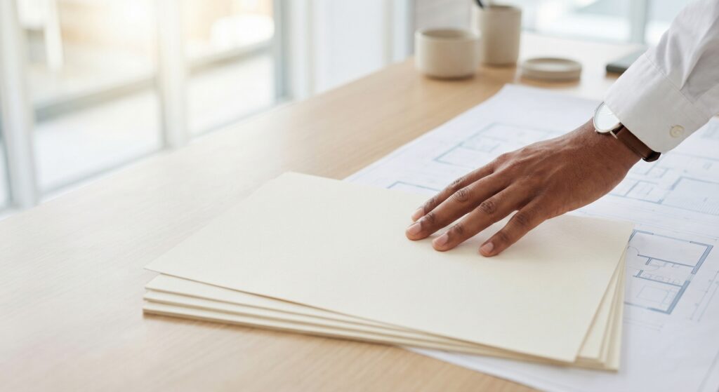 Cláusula de exclusividade imobiliária: Como blindar sua comissão - ilustração de corretor de imóveis revisando contrato