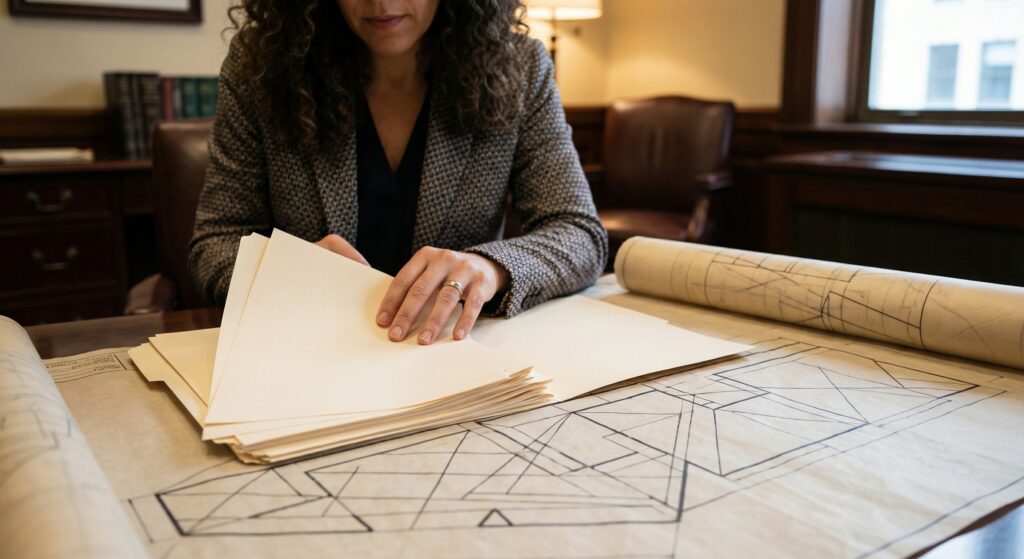 Cláusula de Exclusividade: Proteja Sua Comissão Agora - ilustração de corretor de imóveis revisando contrato