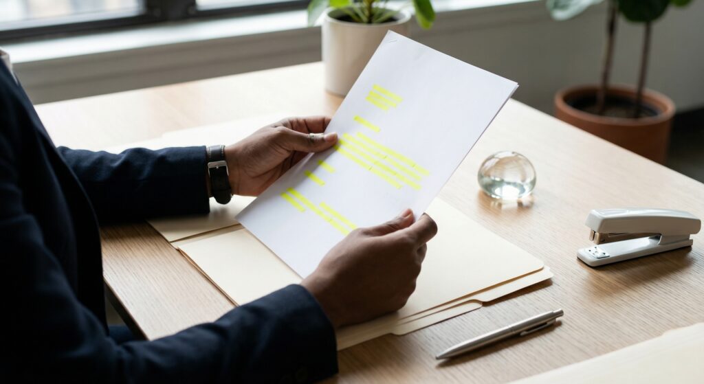 Cláusula de Não Concorrência: Como Validar no RH - ilustração de gestor de RH auditando contrato trabalhista