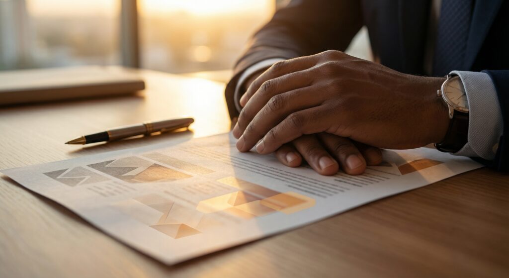 Cláusula de não concorrência: Guia para validar e evitar riscos - ilustração de gestor de RH auditando contrato trabalhista