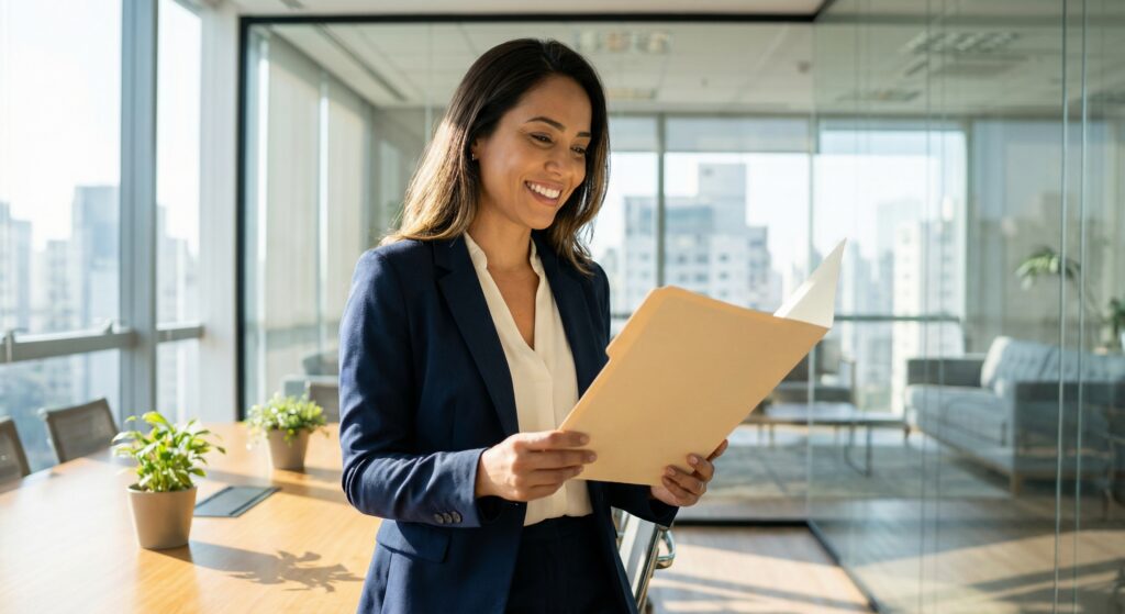 Cláusula de não concorrência: Guia prático para o RH - ilustração de gestor de RH auditando contrato trabalhista