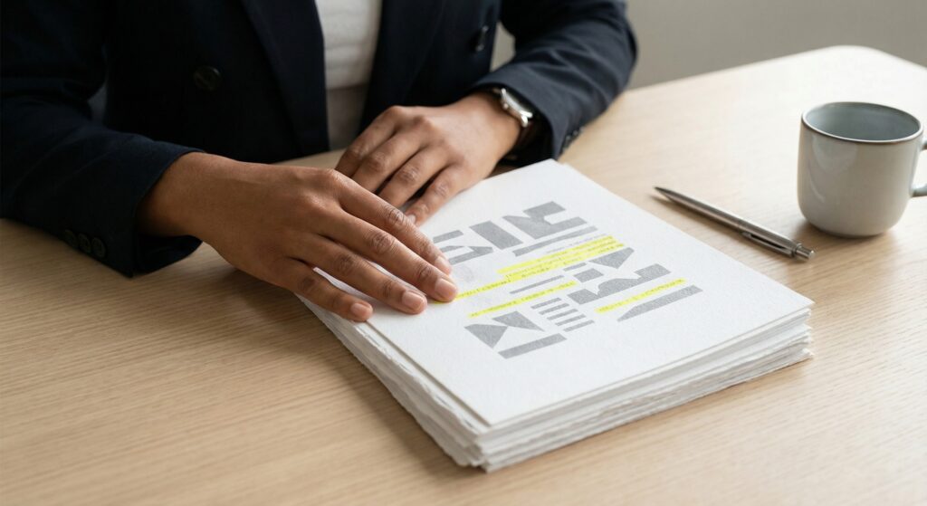 Cláusula de não concorrência: Guia prático para RH - ilustração de gestor de RH auditando contrato trabalhista