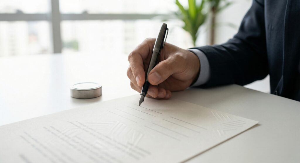 Cláusula de Não Concorrência: Guia Prático para Validação Jurídica - ilustração de gestor de RH auditando contrato trabalhista