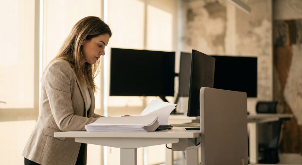 Cláusula de Não Concorrência: O Erro de R$ 100 Mil no RH - ilustração de gestor de RH auditando contrato trabalhista