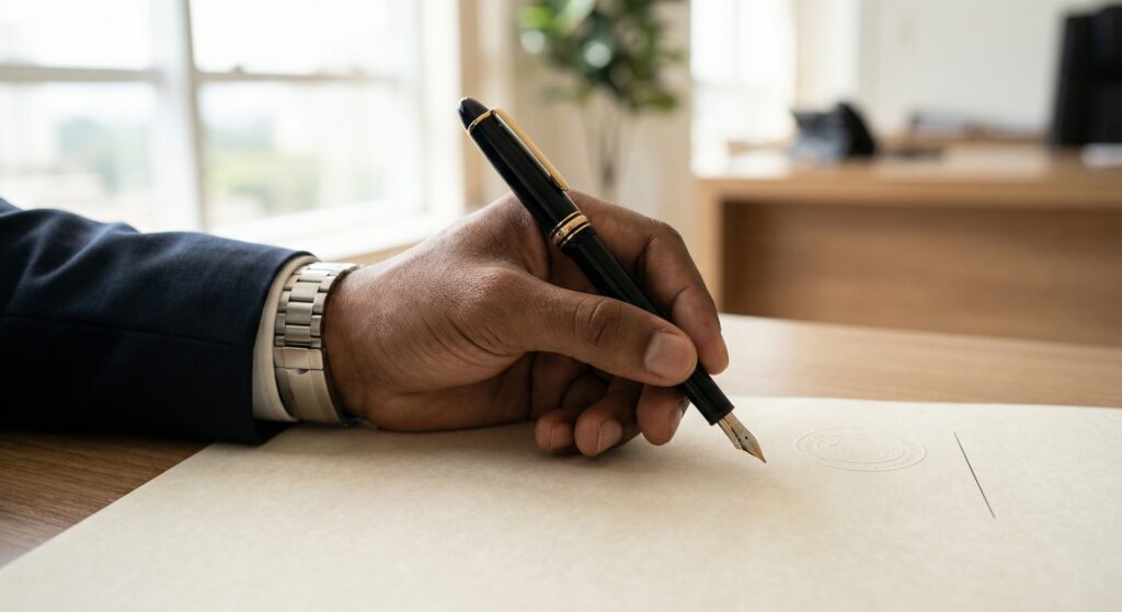 Cláusula de Não Concorrência: Validade e Riscos no RH - ilustração de gestor de RH auditando contrato trabalhista