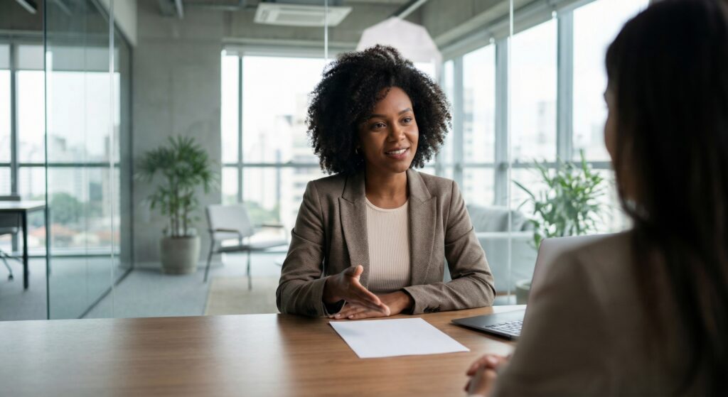 Cláusula de Propriedade Intelectual: Blinde sua Empresa - ilustração de gestor de RH auditando contrato trabalhista