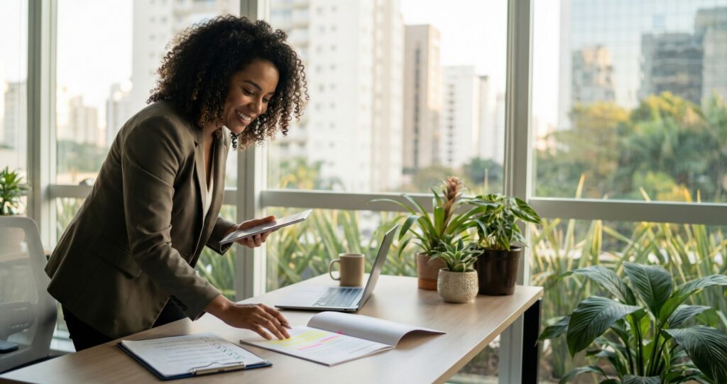 Como Validar a Cláusula de Não Concorrência na CLT - ilustração de gestor de RH auditando contrato trabalhista