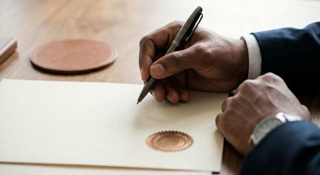 Contrato de Prestação de Serviços PJ: O Guia Seguro - ilustração de gestor de RH auditando contrato trabalhista