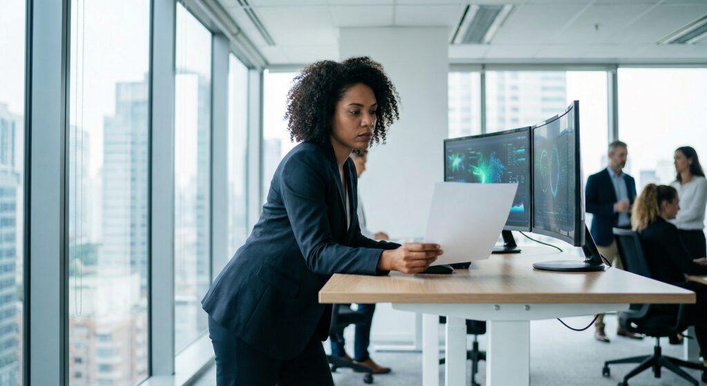 Contrato de trabalho intermitente: O erro fatal do RH - ilustração de gestor de RH auditando contrato trabalhista