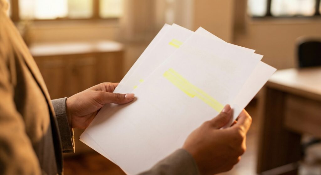 Contrato de Vesting: Guia Prático para Sócios e Startups - ilustração de empreendedor analisando contrato