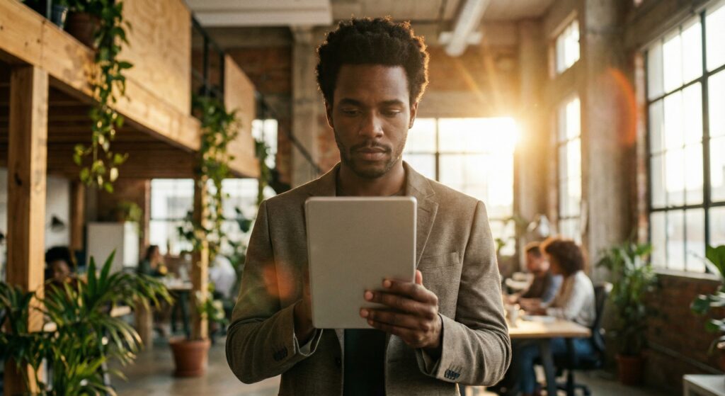 Memorando de Entendimentos (MOU): O Escudo da PME - ilustração de empreendedor analisando contrato