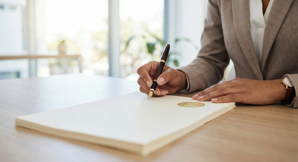 Memorando de Entendimentos: O Pré-Contrato que Salva Sócios - ilustração de empreendedor analisando contrato