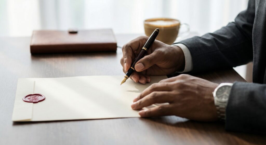 Rescisão Contratual Sem Multa: Guia Prático para PMEs - ilustração de empreendedor analisando contrato